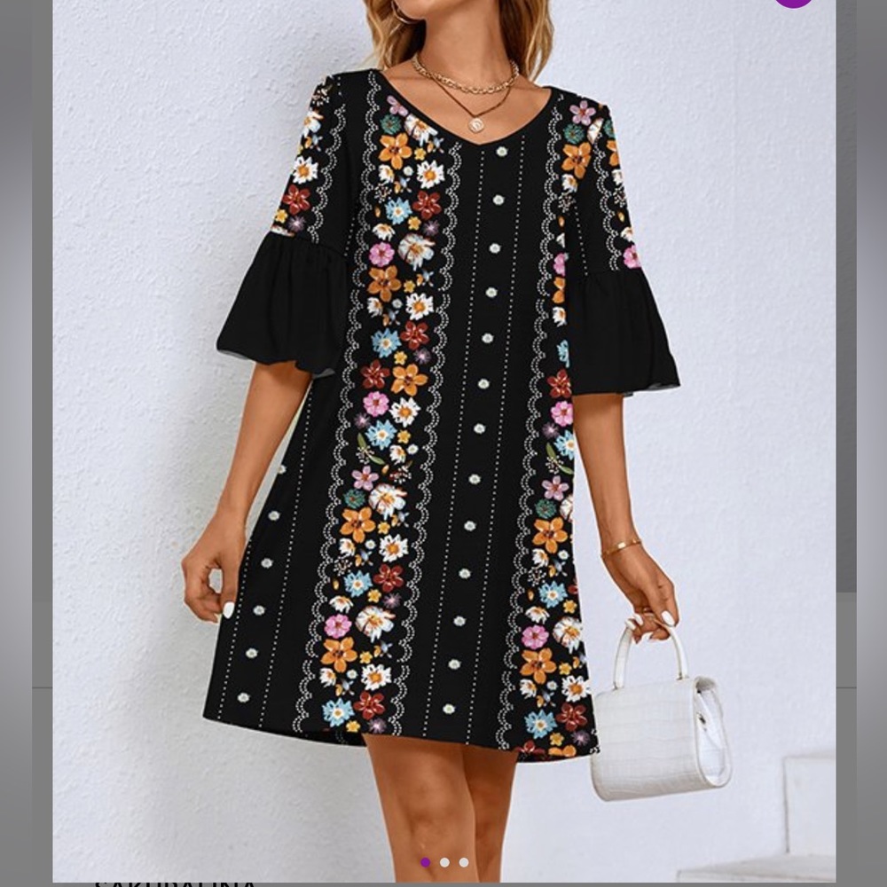 Ladies dress Sakurafiua floral size large
